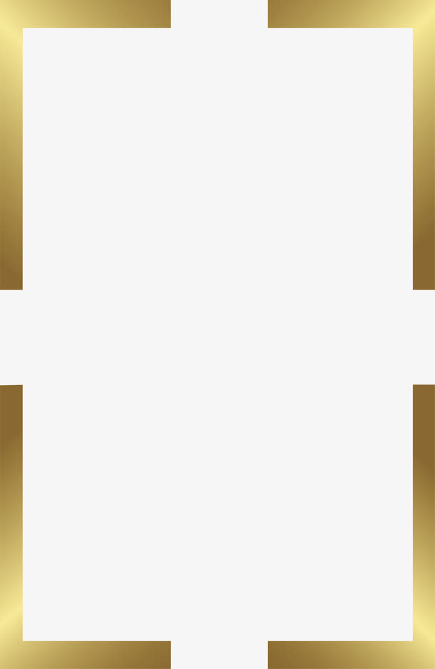 金色渐变边框免抠