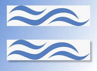 蓝色波浪线免抠