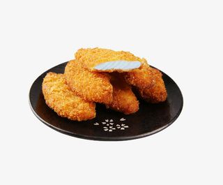 一碟烤银鳕鱼排美食免抠