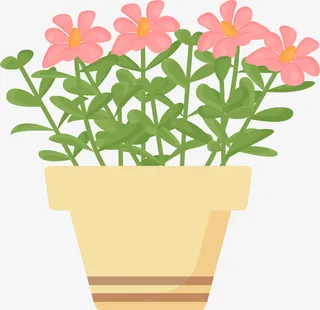 卡通植物盆栽免抠png装饰图案免抠