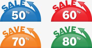 矢量商品促销标签免抠