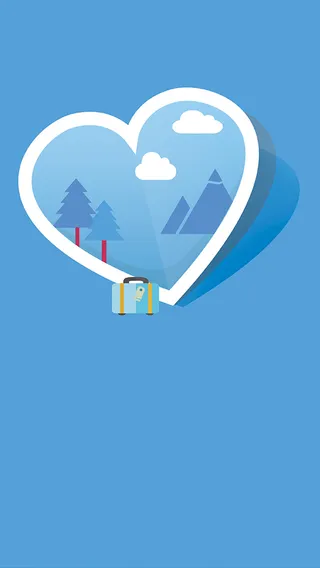 蓝色扁平H5背景高清