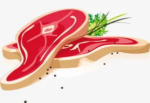 新鲜的肉类矢量素材模板下载 新免抠