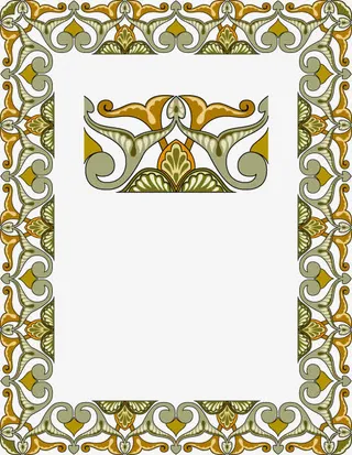 阿拉伯蔓藤花纹免抠