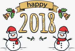 手绘金色雪人艺术字免抠