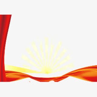 飘逸红布带免抠