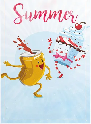 夏季饮料背景素材高清