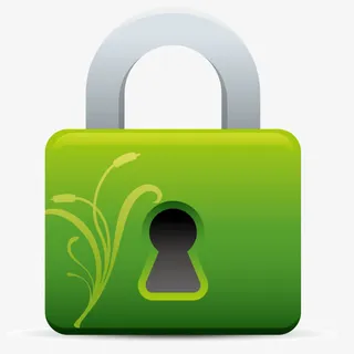 矢量环保小锁免抠