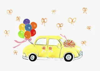 喜庆日子婚车接亲免抠