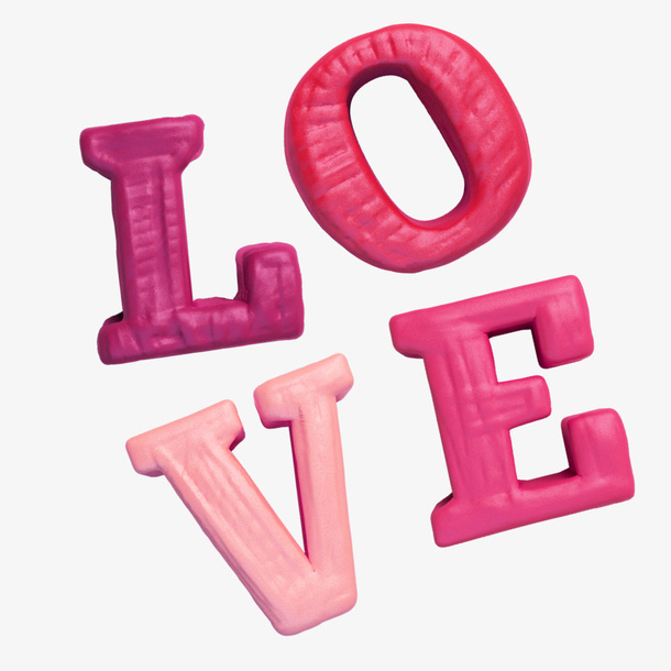 彩色糖果荷包LOVE巧克力爱免抠