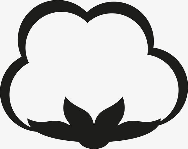 简易棉花花朵素材图免抠图标元素