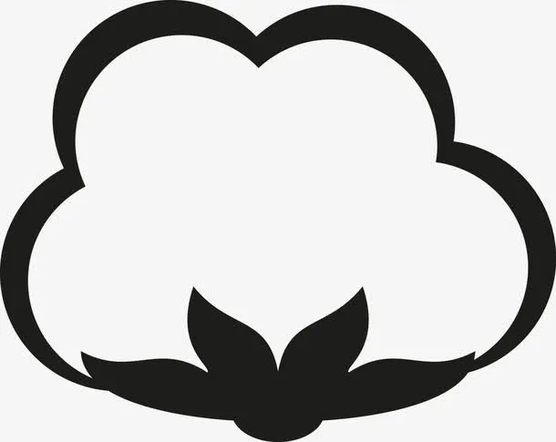 简易棉花花朵素材图免抠图标元素