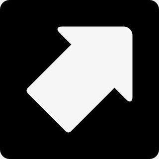 箭头指向右上方的一方图标免抠