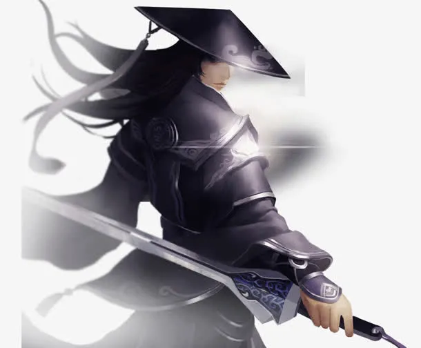 古风武侠玄幻黑衣侠客免抠