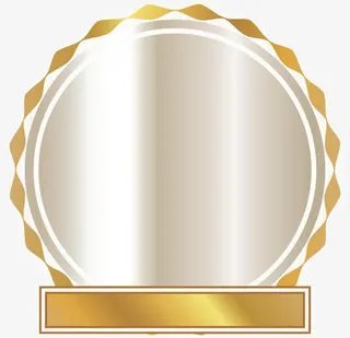 铂金圆形边框免抠