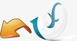 扭曲欧式箭头免抠