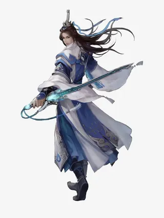 古风玄幻白袍侠客免抠