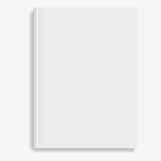 一本平放的白色书本免抠
