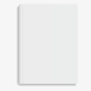 一本平放的白色书本免抠