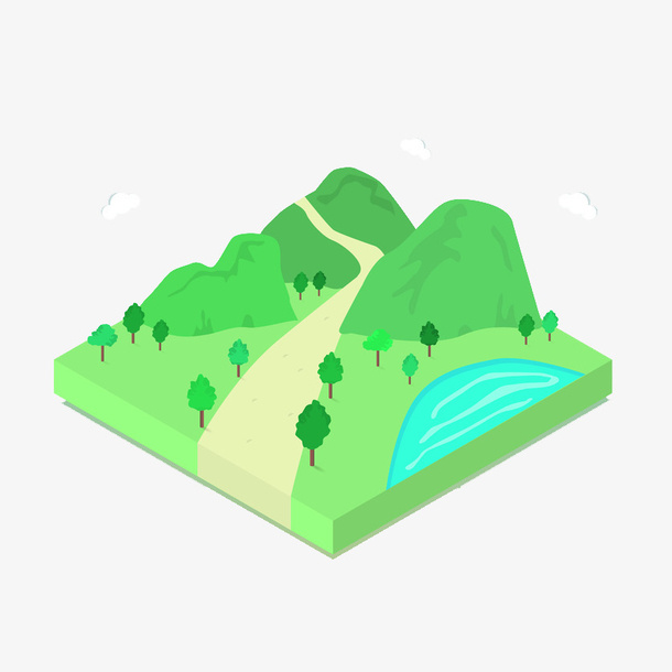 绿色的田地PNG免抠