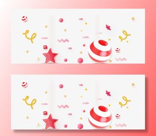 红色活动背景装饰免抠