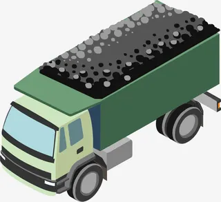 装满货物的车免抠