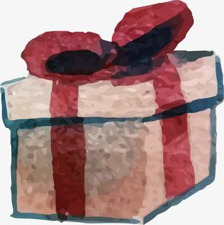 红色礼盒矢量免抠