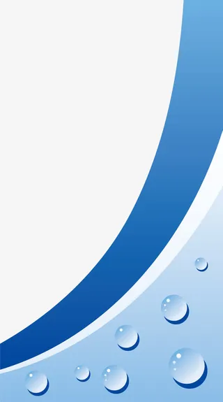 蓝色弧形水滴免抠