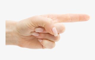 伸出食指的手免抠
