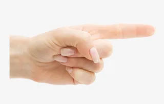 伸出食指的手免抠
