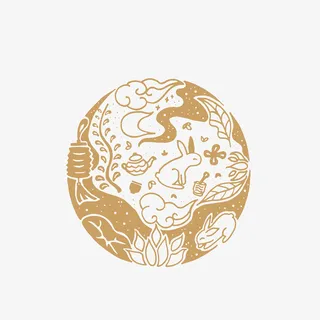 卡通简笔中秋元素素材免抠