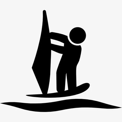 风帆冲浪图标免抠