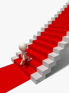 准备爬楼梯的小人免抠 准备爬楼梯的小人免抠