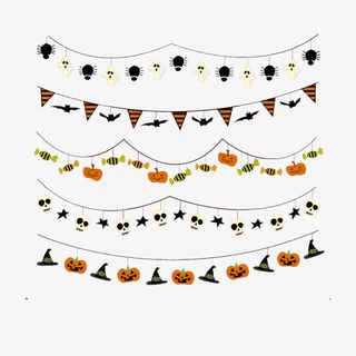 万圣节三角旗免抠