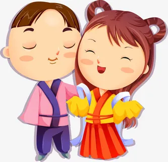 卡通牛郎织女免抠