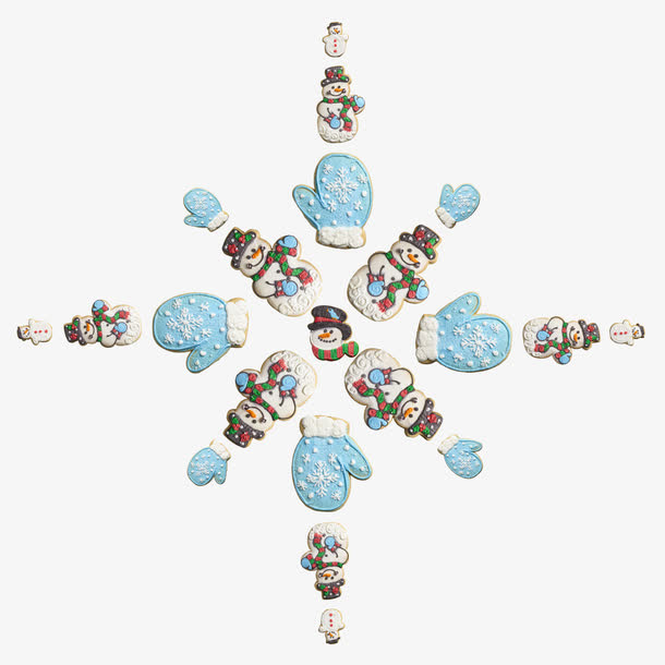 圣诞雪人手套免抠