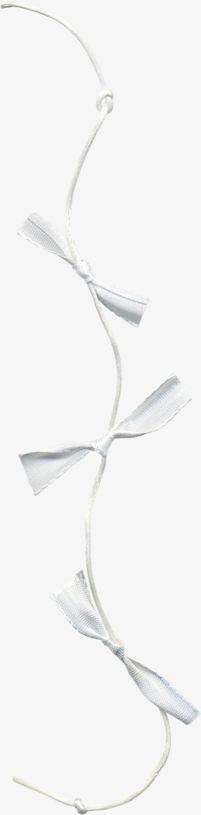 白色打结绳子布条免抠