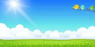 清新绿色唯美草地春天出游踏青背景高清