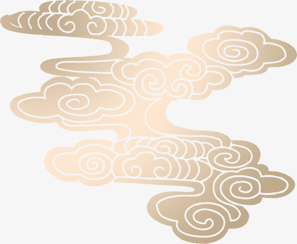 银色祥云图案纹饰中秋免抠