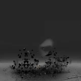 黑色地裂碎片石头颗粒主图高清