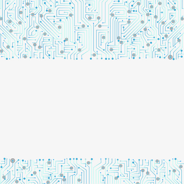 蓝绿色科技电路图免抠