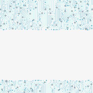 蓝绿色科技电路图免抠