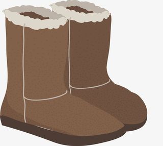 卡通雪地靴矢量图下载免抠
