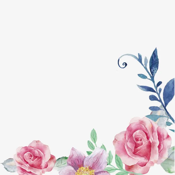 粉色的玫瑰花免抠