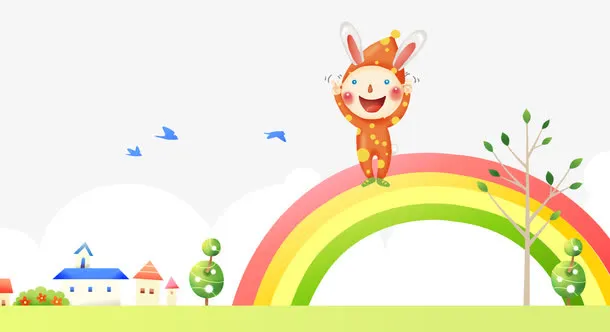 卡通幼儿装扮免抠