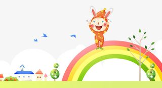 卡通幼儿装扮免抠