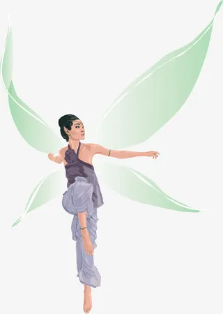 矢量素面女精灵免抠