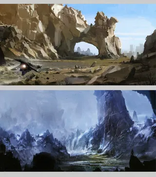 手绘山洞户外岩石免抠