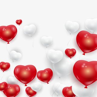 卡通红色爱心婚庆装饰免抠