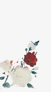 唯美古风手绘插画免抠